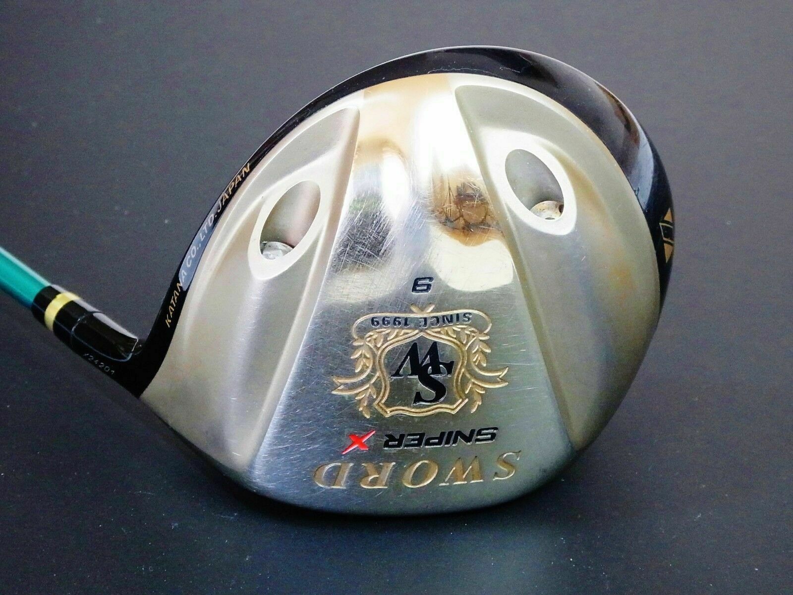 EMERALD GOLD GOLF CLUB DRIVER KATANA SWORD SNIPER X 9DEG SR-FLEX 1118
