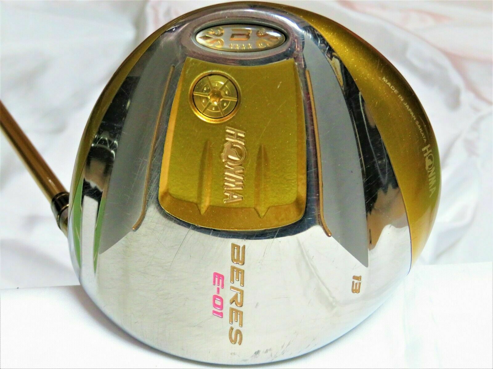 HONMA BERES GOLF CLUB DRIVER E-01 LADIES 13DEG L-FLEX 4-STAR K24 GOLD