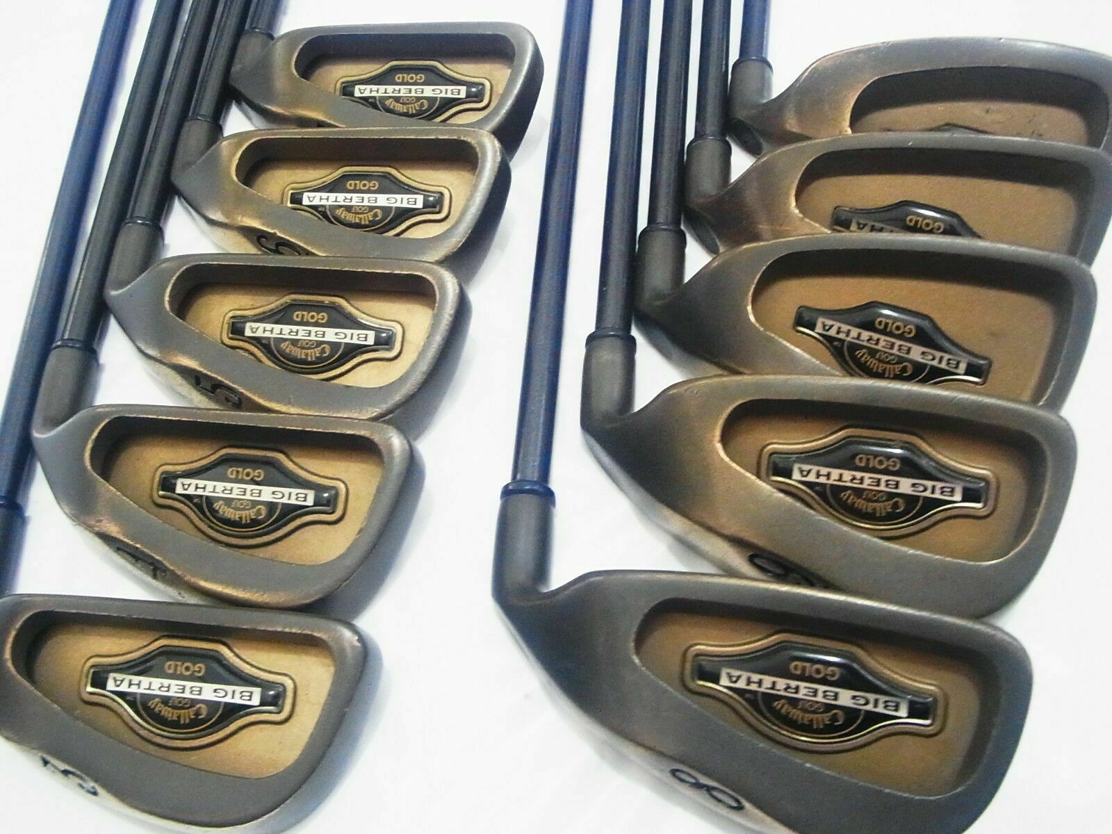 CALLAWAY GOLF CLUBS JAPAN MODEL BIG BERTHA GOLD 10PC R-FLEX IRONS SET