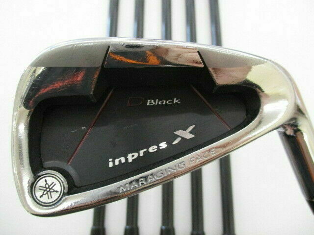 YAMAHA INPRES D BLACK JAPAN MODEL 6PC DX-508i SR-FLEX IRONS SET GOLF CLUBS