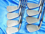 8PC BEAUTIFUL GOLD MARUMAN TITUS X-2 R-FLEX IRONS SET GOLF CLUBS MAJESTY