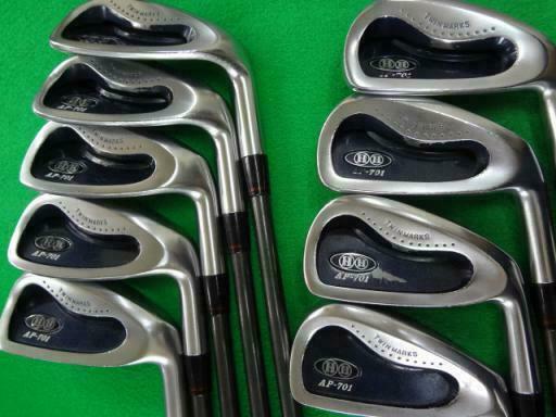 HONMA TWIN MARKS AP-701 9PC ORIGINAL SHAFT R-FLEX IRONS SET GOLF 10237 BERES