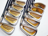 BEAUTIFUL GOLD Perfect 10pc MARUMAN Titus X-2 R-flex IRONS SET Golf Clubs