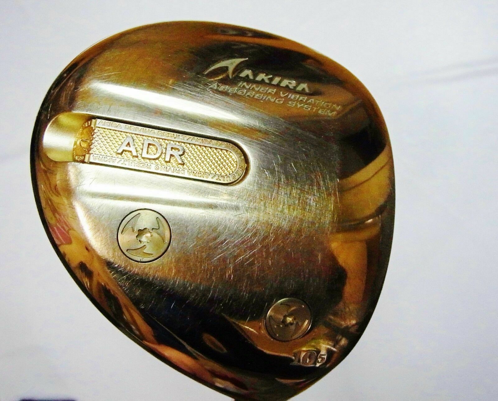 AKIRA ADR GOLF CLUB DRIVER VINTAGE GOLD LOFT-10.5 R-FLEX 6227