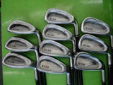 DUNLOP XXIO 10PC GRAPHITE SHAFT R-FLEX CAVITY BACK IRONS SET GOLF CLUBS