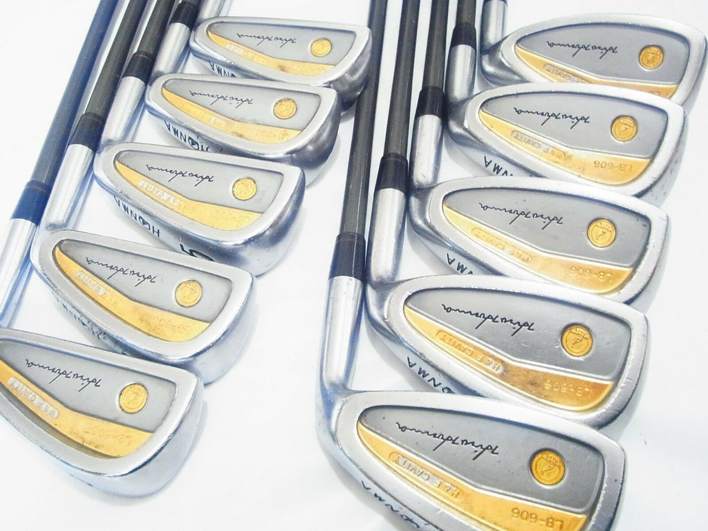 HONMA IRONS SET GOLF LB-606 H&F GOLD LINE 10PC 4-STAR R-FLEX BERES