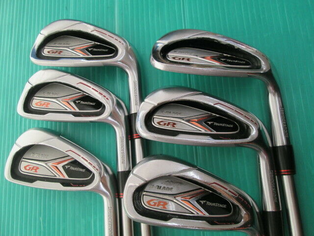 Bridgestone TourStage X-BLADE GR 2012 6PC TourAD B12-03i R-FLEX IRONS SET Golf